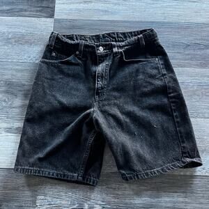 Vintage Levi's Black Men's 32 Orange Tab Model 550 Relaxed Fit Shorts 1990s